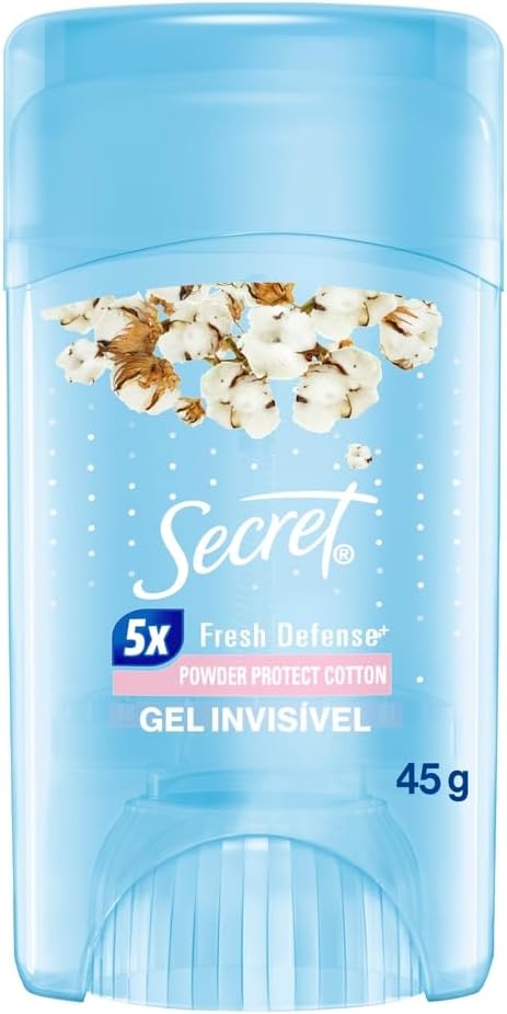 Desodorante em Gel Antitranspirante Secret Proteção de Algodão 45g